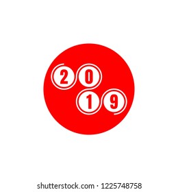 2019 Text Design Vector illustration