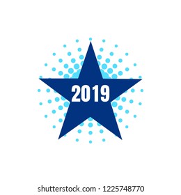 2019 Text Design Vector illustration