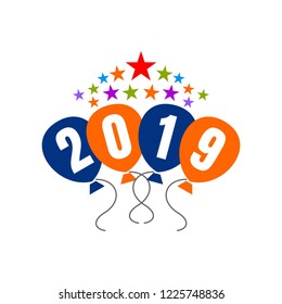 2019 Text Design Vector illustration