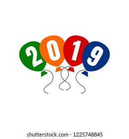 2019 Text Design Vector illustration