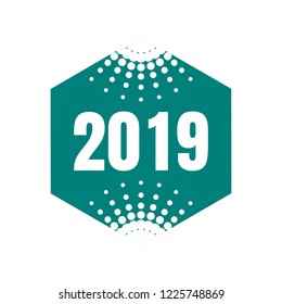 2019 Text Design Vector illustration