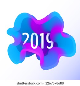 2019 vector card. Vector illustration for your graphic design.