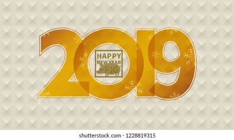 2019: Vector Chinese Year of the pig, Asian Lunar Year design combined symbols for Chinese Year of the rooster with modern style, Greetings. Seamless continuous pattern.