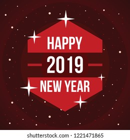 2019 Vector Happy New Year background banner gift greeting