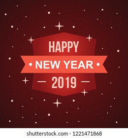 2019 Vector Happy New Year background banner gift greeting