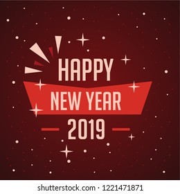 2019 Vector Happy New Year background banner gift greeting