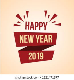 2019 Vector Happy New Year background banner gift greeting