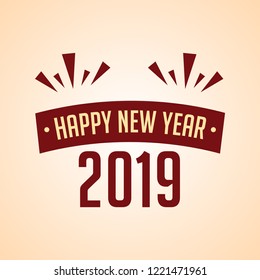 2019 Vector Happy New Year background banner gift greeting