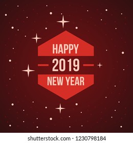 2019 Vector Happy New Year background banner gift greeting