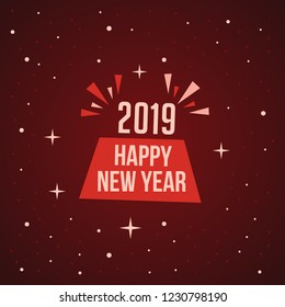 2019 Vector Happy New Year background banner gift greeting