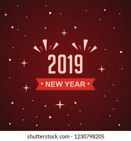 2019 Vector Happy New Year background banner gift greeting