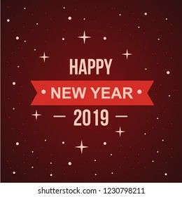 2019 Vector Happy New Year background banner gift greeting
