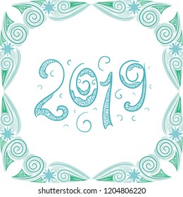 2019. Vector illustration