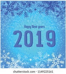 2019 winter new year design vector