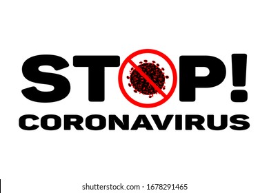 2019-nCoV bacteria isolated on white background. Coronavirus STOP sign vector background. COVID-19 bacteria corona virus disease . SARS pandemic concept symbol. Human health medical