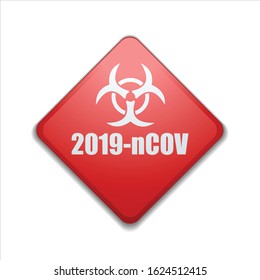 2019-nCOV biohazard danger sign illustration