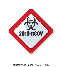 2019-nCOV biohazard danger sign illustration