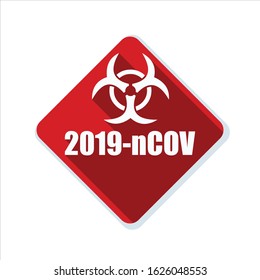2019-nCOV biohazard danger sign illustration