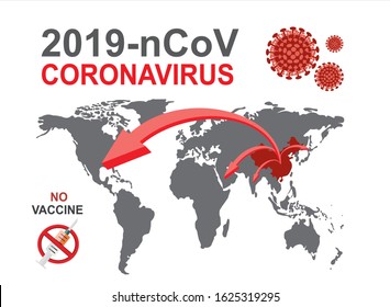 2019-nCoV. China pathogen respiratory coronavirus 2019-nCoV   in a world, Dangerous chinese nCoV coronavirus, SARS pandemic risk alert. Symptoms.