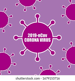 2019-Cov-Corona-Virushintergrund, Vektorillustration des Corona-Virus