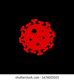 2019-nCoV Novel Coronavirus Bacteria. Coronavirus Bacteria Icon. No Infection and Stop Coronavirus Concept. Dangerous Coronavirus Cell in China, Wuhan. Isolated Vector Icon 