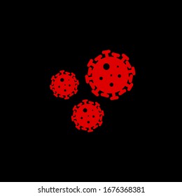 2019-nCoV Novel Coronavirus Bacteria. Coronavirus Bacteria Icon. No Infection and Stop Coronavirus Concept. Dangerous Coronavirus Cell in China, Wuhan. Isolated Vector Icon 