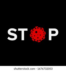 2019-nCoV Novel Coronavirus Bacteria. Coronavirus Bacteria Icon. No Infection and Stop Coronavirus Concept. Dangerous Coronavirus Cell in China, Wuhan. Isolated Vector Icon 