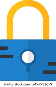 202 - Lock Line Vector Icon Design