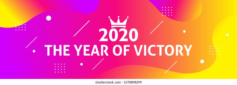 2020 background banner template. Happy new year wallpaper for greeting, quote and phrase.
