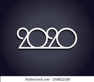 2020 background creative numbers design for your greetings card, flyers, invitation, posters, brochure, banners, calendar