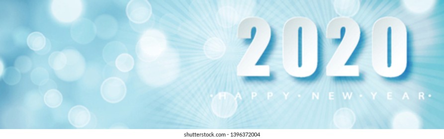 2020 Blue Christmas typography design. Winter season background with falling snow. Christmas and New Year poster template.Holiday greetings. Vector illustration EPS10