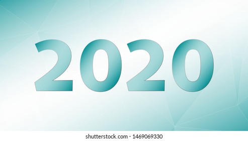 2020 calendar card background, new year vector illustration