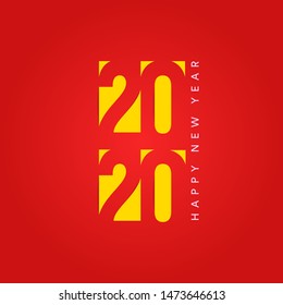 2020 calendar cover concept. Vector illustration.