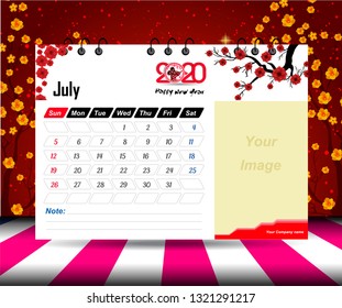 2020 Calendar for new year 
