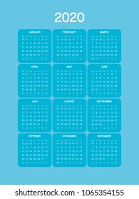 2020 Calendar Planner Design.
