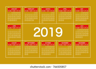 2020 Calendar Planner Design.