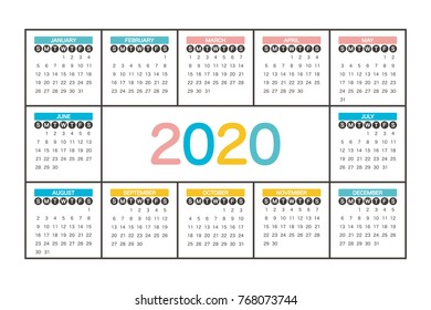 2020 Calendar Planner Design.