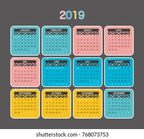 2020 Calendar Planner Design.