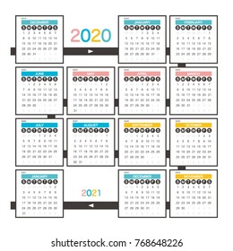 2020 Calendar Planner Design.