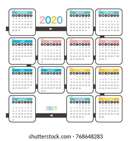2020 Calendar Planner Design.