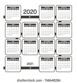 2020 Calendar Planner Design.