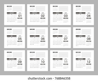 2020 Calendar Planner Design.