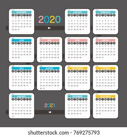 2020 Calendar Planner Design.