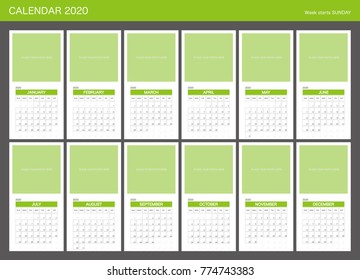 2020 Calendar Planner Design.