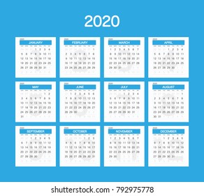 2020 Calendar Planner Design.