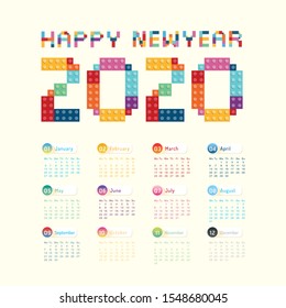 2020 Calendar Calendar Vector  Design.