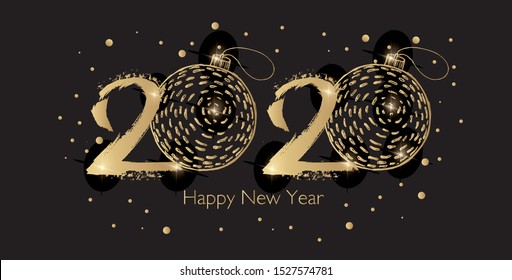 2020 Chinese New Year. Hand drawn illustration.