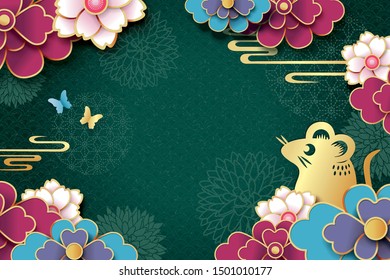 2020 Chinese New Year, Year of the Rat template design.