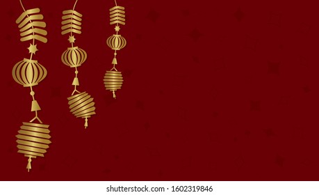 2020 Chinese New Year, year of the Rat vector design. Chinese New Year background.