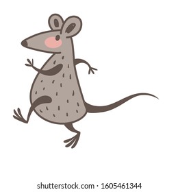 2020 Chinese New Year zodiac symbol, rat or mouse running